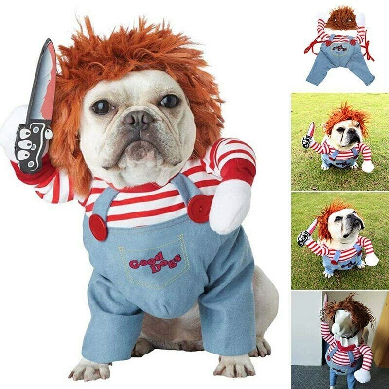 Halloween Pet Costume Pet Dog Funny Clothes Adjustable Dog Cosplay Costume Scary Costume Party Gatherings pet Vismera