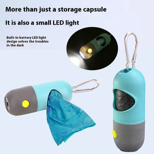 Led Light Pet Waste Bag Dispenser For Dogs Cats Dog Poop Scooper Bags Waste Bags Holder Dispensers Pet Clean Accessories pet Vismera