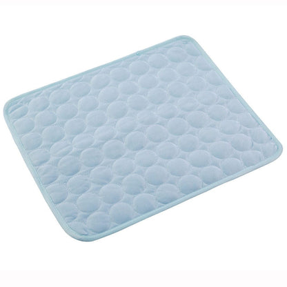 Pet Dog Cat Ice Silk Cold Nest Pad For Cooling In Summer pet Vismera Light blue 40x30cm