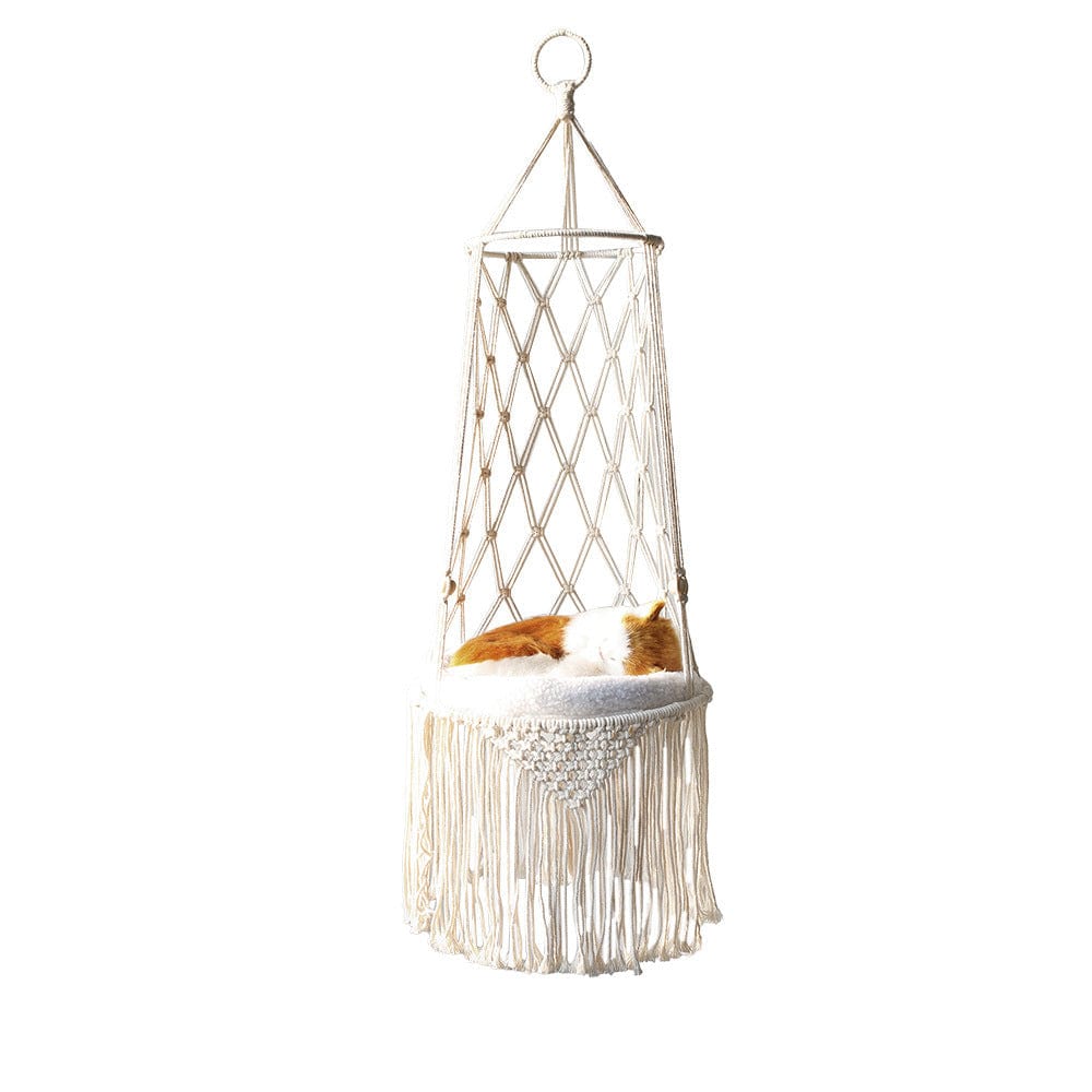 Macrame Hanging Pet Bed Macrame Cat Hammock Wall Hanging Cat Hammock Macrame Cat Bed-Pet Gifts Hammock Macrame Cat Swing pet Vismera