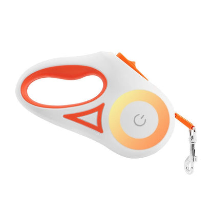 Dog Leash Retractable Leash And Dog Collar Spotlight Automatic Pet Dog Cat Traction Rope For Small Medium Dogs Pet Product pet Vismera Orange 3M Single traction rope