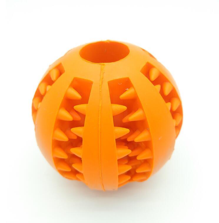 Pet Slow Feeder Dog Toy Cute Funny Rubber Dog Ball Toy pet Vismera Orange 5cm
