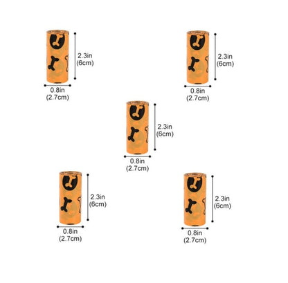 Dog Poop Bag Dog Poop Bag Poop Bag Pet Supplies pet Vismera Orange 5pc