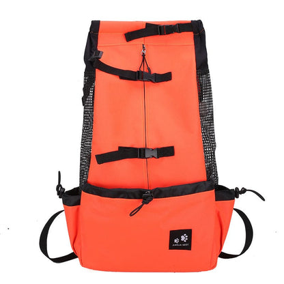 Pet Dog Carrier Bag Carrier For Dogs Backpack Out Double Shoulder Portable Travel Backpack Outdoor Dog Carrier Bag Travel pet Vismera Orange L