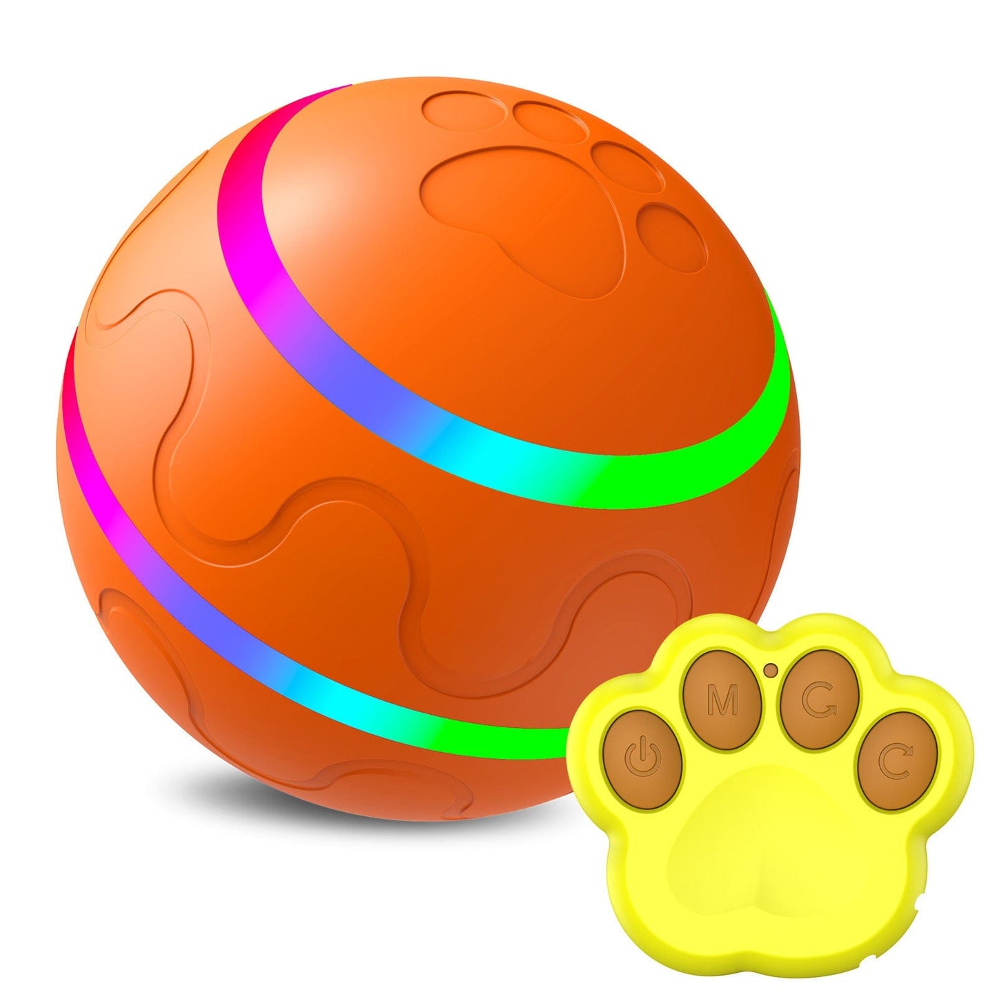 Pet New Cat Wicked Ball Toy Intelligent Ball USB Cat Toys Self Rotating Ball Automatic Rotation Ball pet Vismera Orange Upgrade remote control