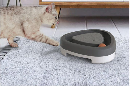 Pet Cat Self-hey Toy Smart Funny Cat Triangle Turntable Electric Toy Cat Scratcher pet Vismera