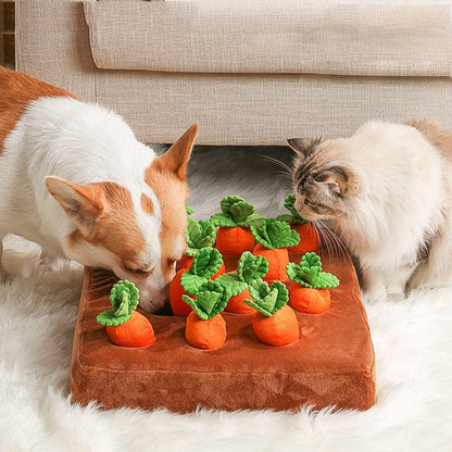 Pet Dog Toys Carrot Plush Toy Vegetable Chew Toy For Dogs Snuffle Mat For Dogs Cats Durable Chew Puppy Toy Dogs Accessories pet Vismera
