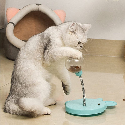 Pet Feeder Cat Toy Pets Leaking Food Ball Self-Playing Tumbler Funny Swing Feeder Puzzle Toys Playing Training Dispenser Bowl pet Vismera