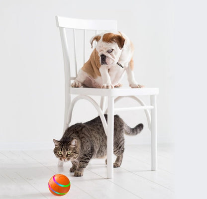 Pet New Cat Wicked Ball Toy Intelligent Ball USB Cat Toys Self Rotating Ball Automatic Rotation Ball pet Vismera