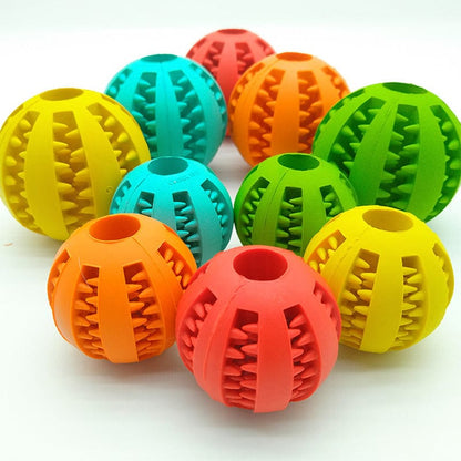 Pet Slow Feeder Dog Toy Cute Funny Rubber Dog Ball Toy pet Vismera