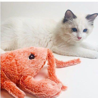 Pet Toys Electric Jumping Shrimp USB Charging Simulation Lobster Funny Cat Plush Pets Toy pet Vismera