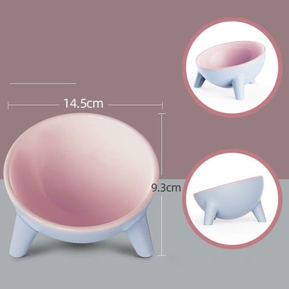 Cat Dog Bowl With Stand Pet Feeding Food Bowls Dogs Bunny Rabbit Nordic Color Feeder Product Supplies Pet Accessories pet Vismera Pink