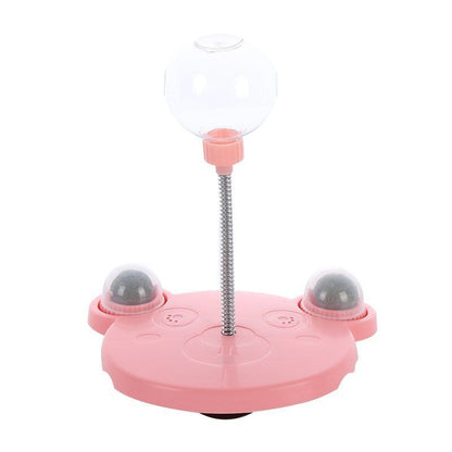 Pet Feeder Cat Toy Pets Leaking Food Ball Self-Playing Tumbler Funny Swing Feeder Puzzle Toys Playing Training Dispenser Bowl pet Vismera Pink Combination paragraph