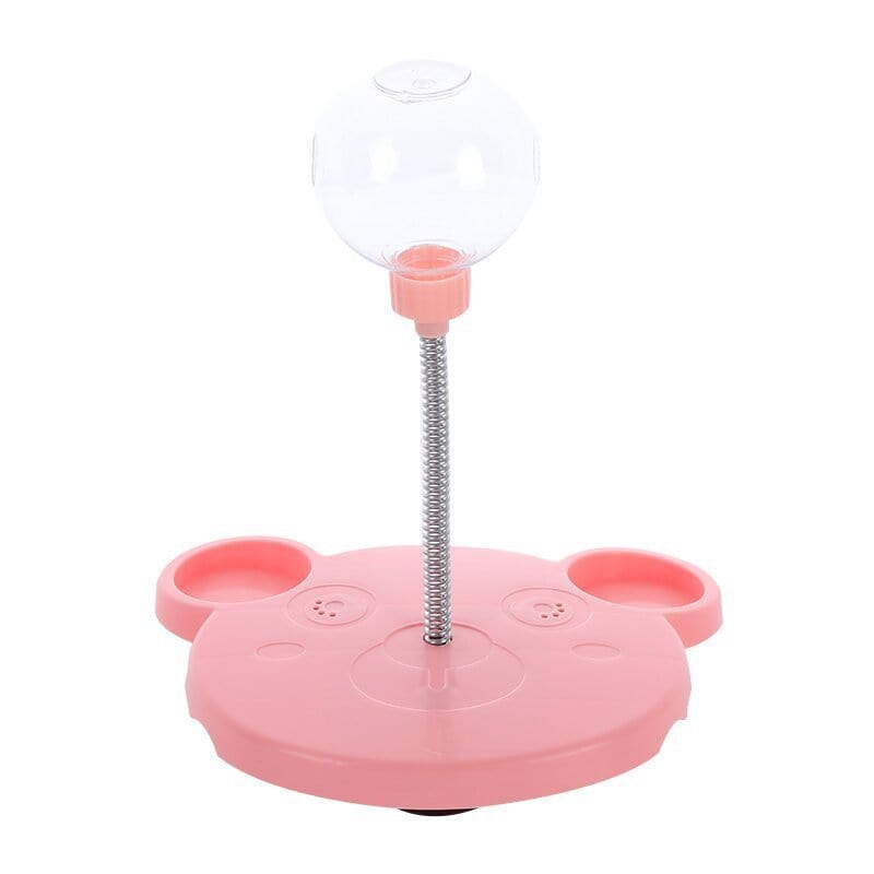 Pet Feeder Cat Toy Pets Leaking Food Ball Self-Playing Tumbler Funny Swing Feeder Puzzle Toys Playing Training Dispenser Bowl pet Vismera Pink Ordinary paragraph