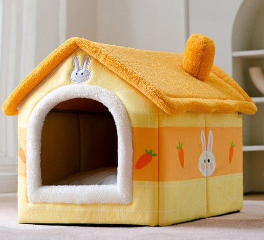 Foldable Dog House Pet Cat Bed Winter Dog Villa Sleep Kennel Removable Nest Warm Enclosed Cave Sofa Pets Supplies pet Vismera