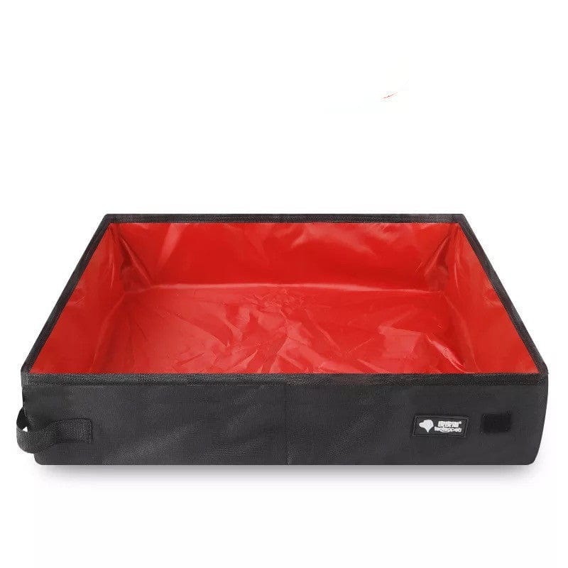 Portable Cat Litter Box Foldable To Carry pet Vismera Red Small