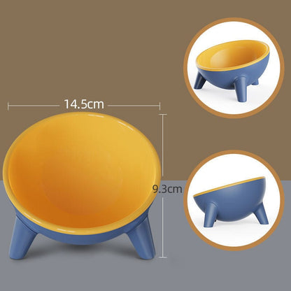Cat Dog Bowl With Stand Pet Feeding Food Bowls Dogs Bunny Rabbit Nordic Color Feeder Product Supplies Pet Accessories pet Vismera Rock Yellow