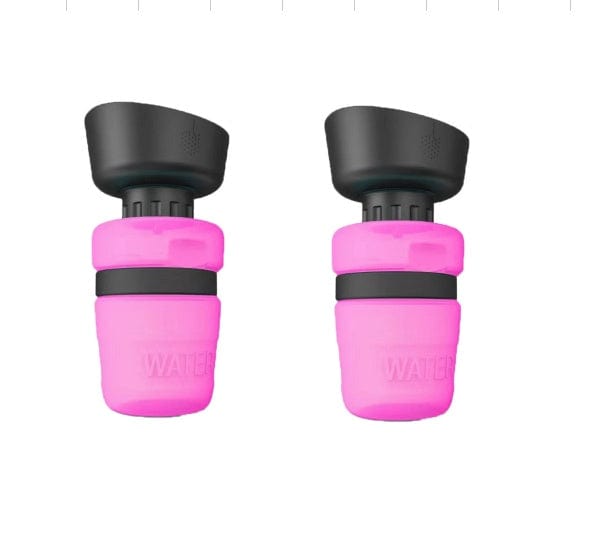Pet Outdoor Foldable Bottle Dog Travel Water Bottle Dog Water Dispenser pet Vismera Rose Red 2pcs 520ml