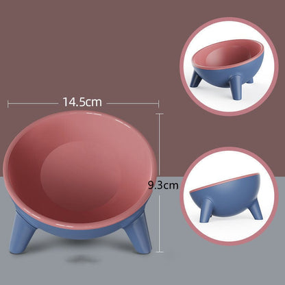 Cat Dog Bowl With Stand Pet Feeding Food Bowls Dogs Bunny Rabbit Nordic Color Feeder Product Supplies Pet Accessories pet Vismera Rose red