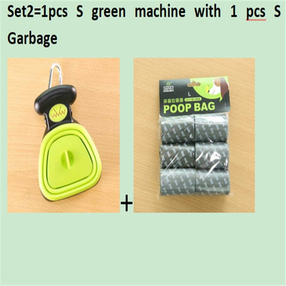 Dog Pet Travel Foldable Pooper Scooper With 1 Roll Decomposable bags Poop Scoop Clean Pick Up Excreta Cleaner Epacket Shipping pet Vismera Set 2 GreenSXS