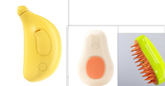 Steamy Cat Brush Cat Dog Grooming Comb Electric Self Cleaning Steam Cat Brush For Massage Avocado Shape Pet Spray Cat Grooming pet Vismera Set USB
