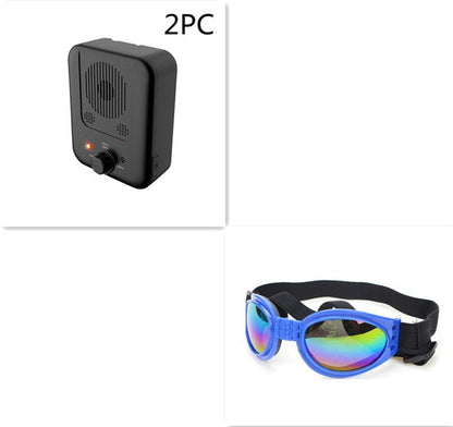 Pets Dog Anti Barking Device Pet Dog Ultrasonic Anti Barking Collars Repeller Outdoor Dogs Stop No Bark Control Training Device Supplies pet Vismera Set8