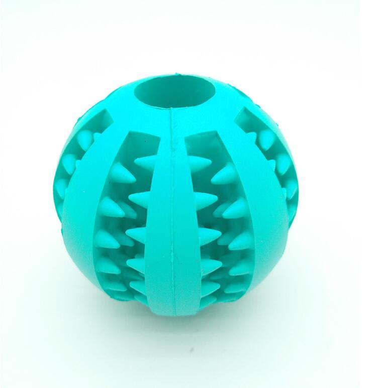 Pet Slow Feeder Dog Toy Cute Funny Rubber Dog Ball Toy pet Vismera Sky Blue 5cm