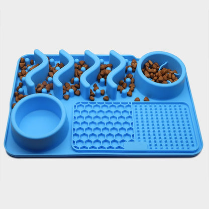 Dog Silicone Licking Pad Pet Licking Mat Silicone Smelling Mat Multifunctional Food Bowl Pets Supplies pet Vismera Small Sky Blue Licking Pad