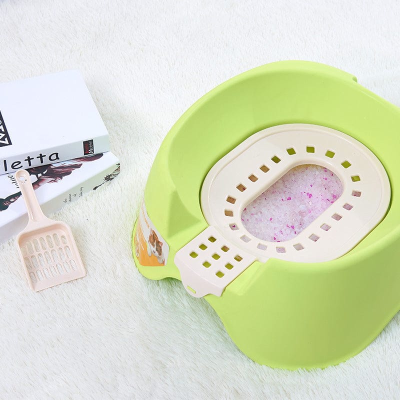 Spillproof Cat Litter Pan Semi-enclosed Oversize Cat Toilet pet Vismera