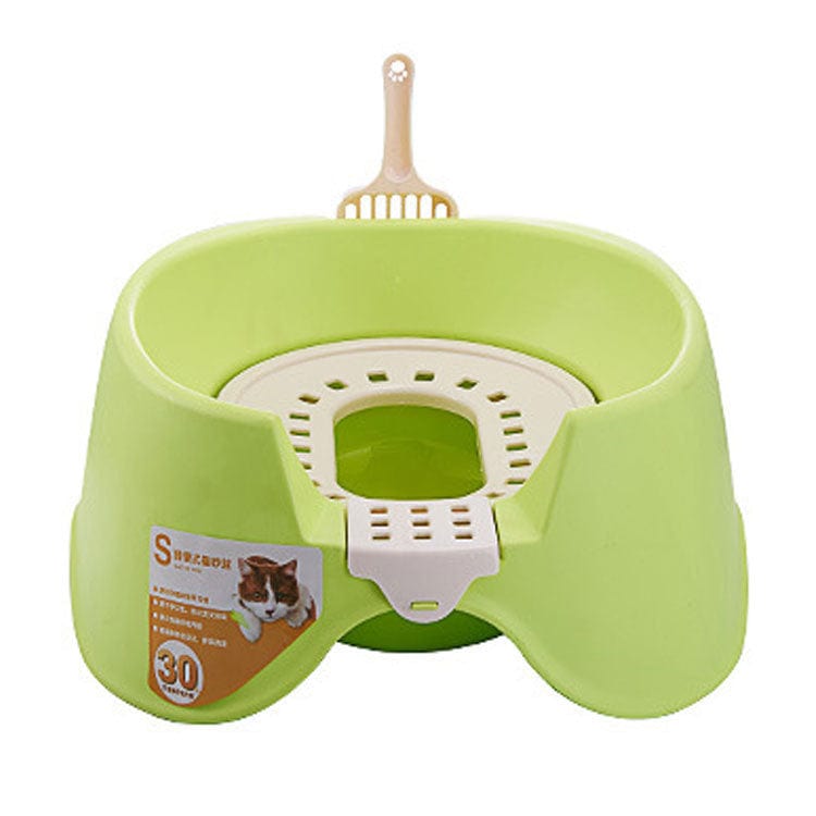 Spillproof Cat Litter Pan Semi-enclosed Oversize Cat Toilet pet Vismera