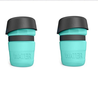 Pet Outdoor Foldable Bottle Dog Travel Water Bottle Dog Water Dispenser pet Vismera Tiffany Blue 2pcs 520ml