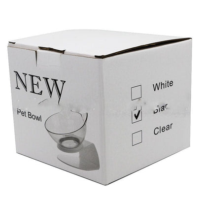 Non Slip Double Cat Bowl With Raised Stand Pet Food Cat Feeder Protect Cervical Vertebra Dog Bowl Transparent Pet Products pet Vismera U bottom single bowl box