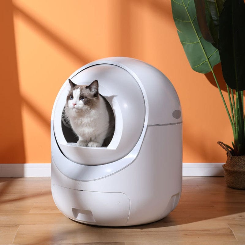 Fully Automatic Cat Litter Box Electric Deodorant Fully Enclosed pet Vismera White 220V US