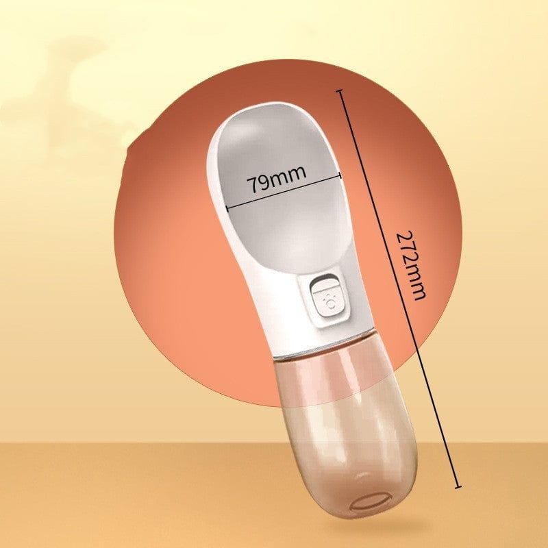 Pet Dog Water Bottle Feeder Bowl Portable Water Food Bottle Pets Outdoor Travel Drinking Dog Bowls Water Bowl For Dogs pet Vismera White 550ml Solid color