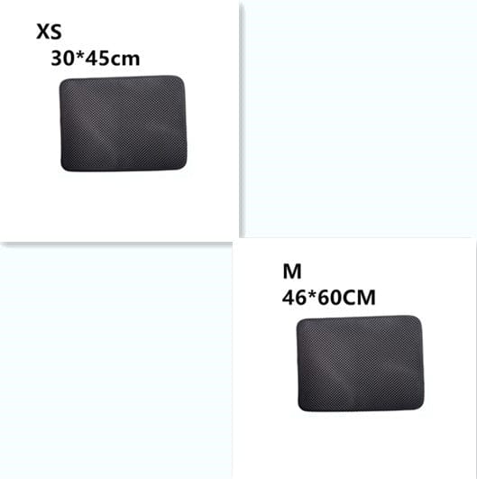 fashion novaa pet XS and M / Black Double Layer Litter Cat Bed Pads Pet Cat Litter Mat Trapping Pets Litter Box Mat Pet Product Bed For Cats House Clean Mat