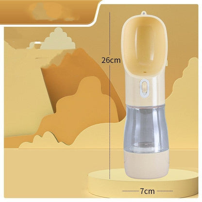 Pet Dog Water Bottle Feeder Bowl Portable Water Food Bottle Pets Outdoor Travel Drinking Dog Bowls Water Bowl For Dogs pet Vismera Yell Water bottle 240ml Grain Solid color