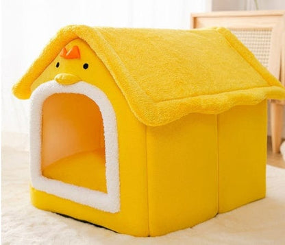 Foldable Dog House Pet Cat Bed Winter Dog Villa Sleep Kennel Removable Nest Warm Enclosed Cave Sofa Pets Supplies pet Vismera