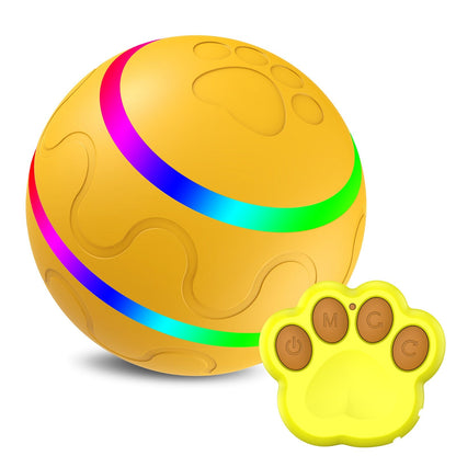 Pet New Cat Wicked Ball Toy Intelligent Ball USB Cat Toys Self Rotating Ball Automatic Rotation Ball pet Vismera Yellow Upgrade remote control