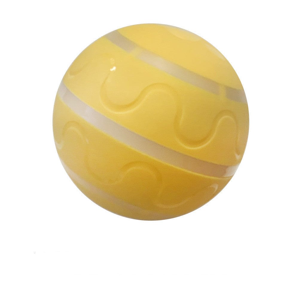 Pet New Cat Wicked Ball Toy Intelligent Ball USB Cat Toys Self Rotating Ball Automatic Rotation Ball pet Vismera Yellow Without movement