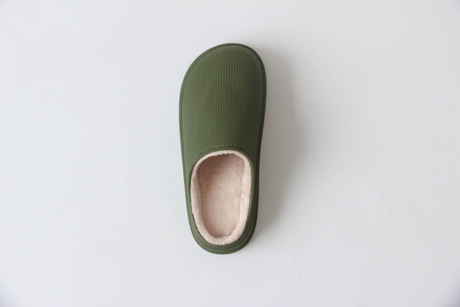 Men's And Women's Waterproof Warm Thick Bottom Non-slip Cotton Slippers shoes fashion novaa Army Green 35or36