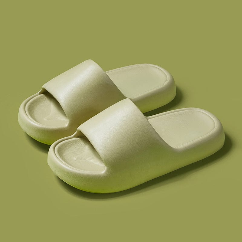 Bread Shoes Home Slippers Non-slip Indoor Bathroom Slippers shoes fashion novaa Bean green 36to37