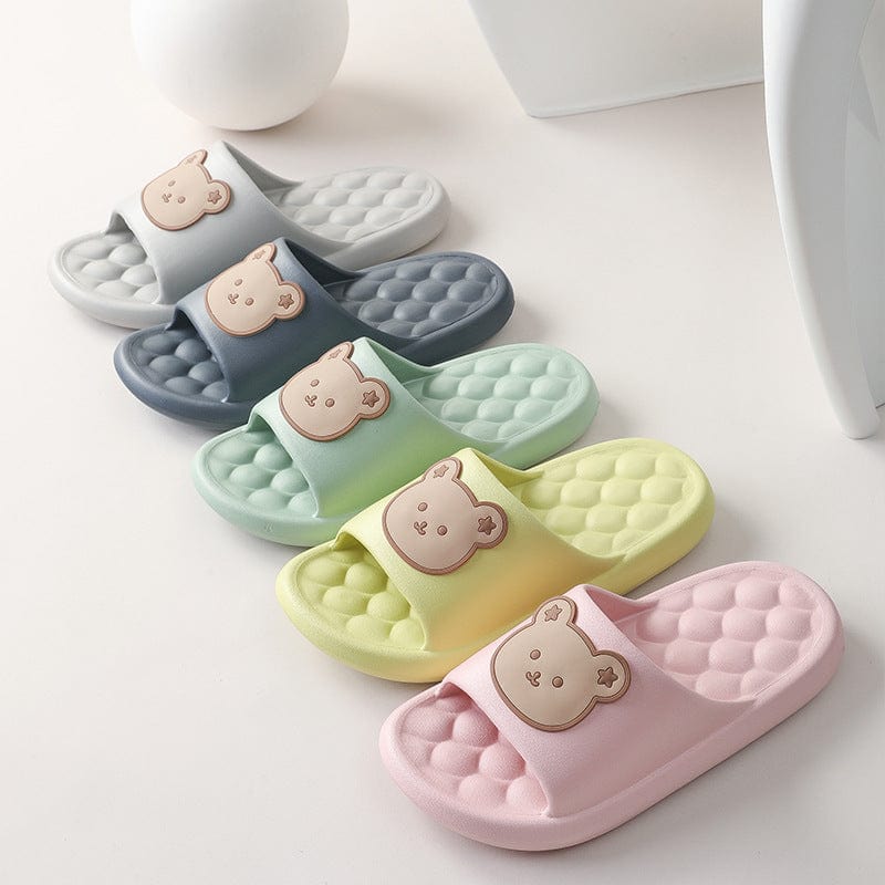 Bear Home Shoes Sole Bubble Design Massage Slippers Soft Bathroom Slippers shoes fashion novaa