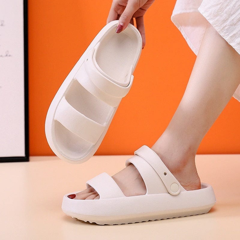 Adjustable Shoes For Women Men Sandals 3cm Thick Bottom Slippers Outdoor shoes fashion novaa Beige 36to37