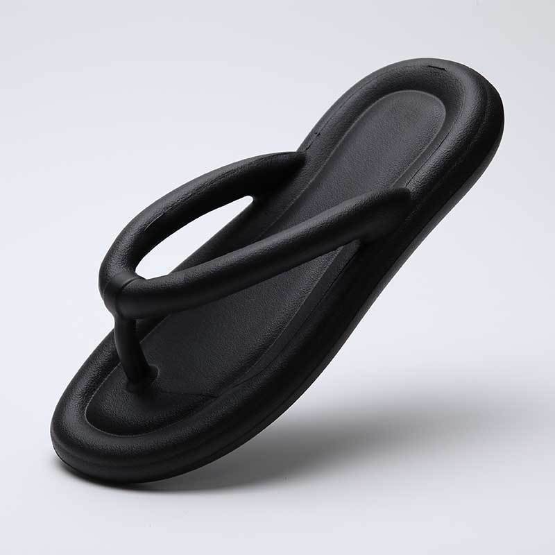 Beach Flip Flops Summer Indoor And Outdoor Non-slip EVA Slippers Home Shoes shoes fashion novaa Black 36to37