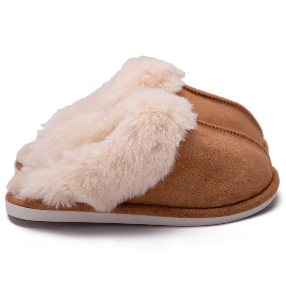 Fur Furry Slippers Women Winter Warm Plush House Shoes shoes fashion novaa Brown 36to37