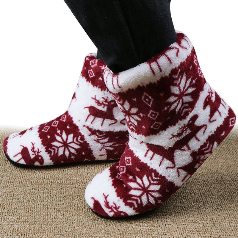 Christmas Elk Floor Shoes Indoor Socks Shoes Warm Plush House Slippers shoes fashion novaa