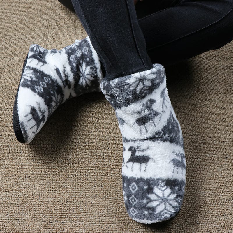 Christmas Elk Floor Shoes Indoor Socks Shoes Warm Plush House Slippers shoes fashion novaa