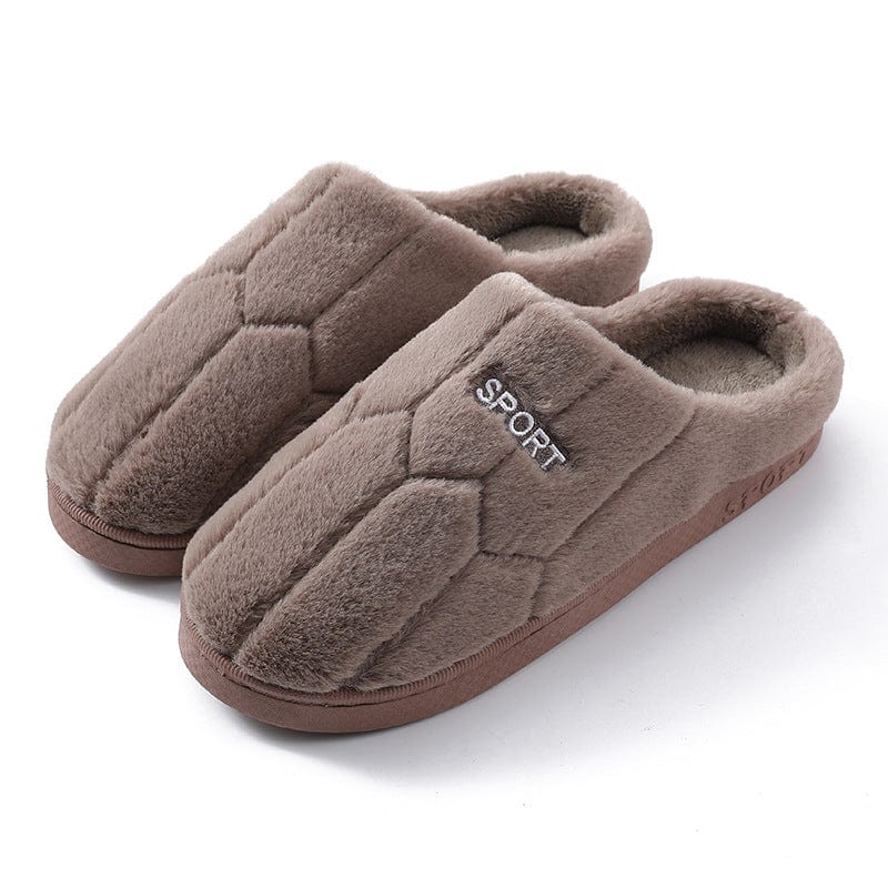 Unisex Slippers Cozy Plush House Slippers Warm Winter Slippers Indoor shoes fashion novaa Coffee 40to41