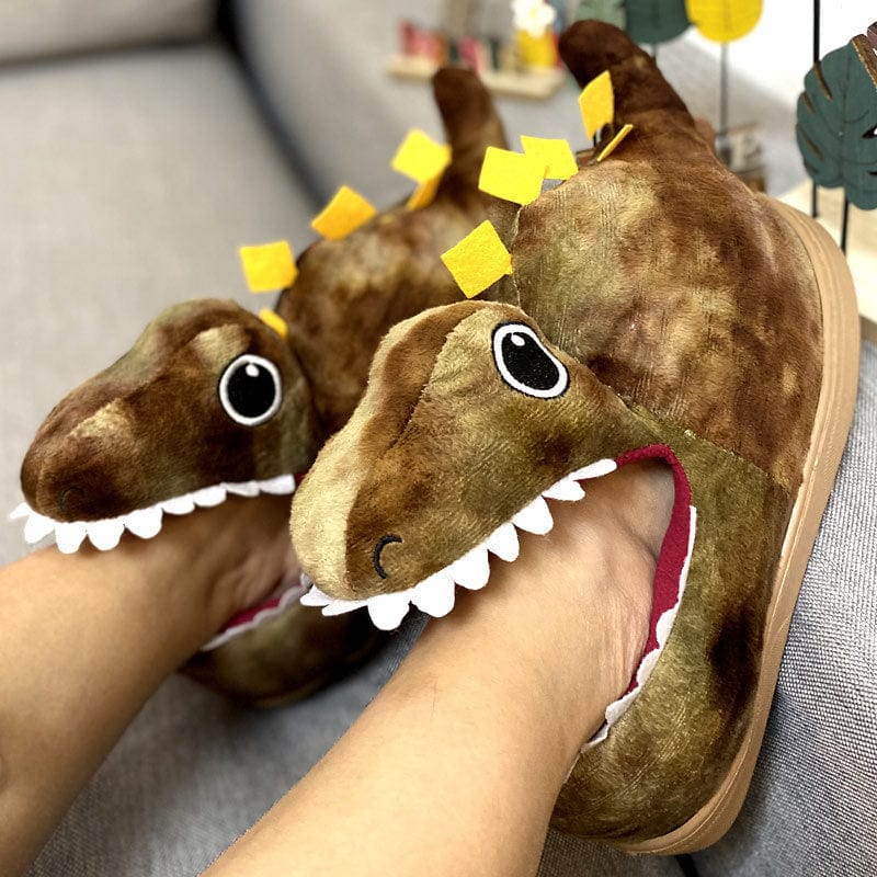 Slippers Cartoon Slippers Cute Animals Keep Warm shoes fashion novaa Coffee dinosaur 34or36
