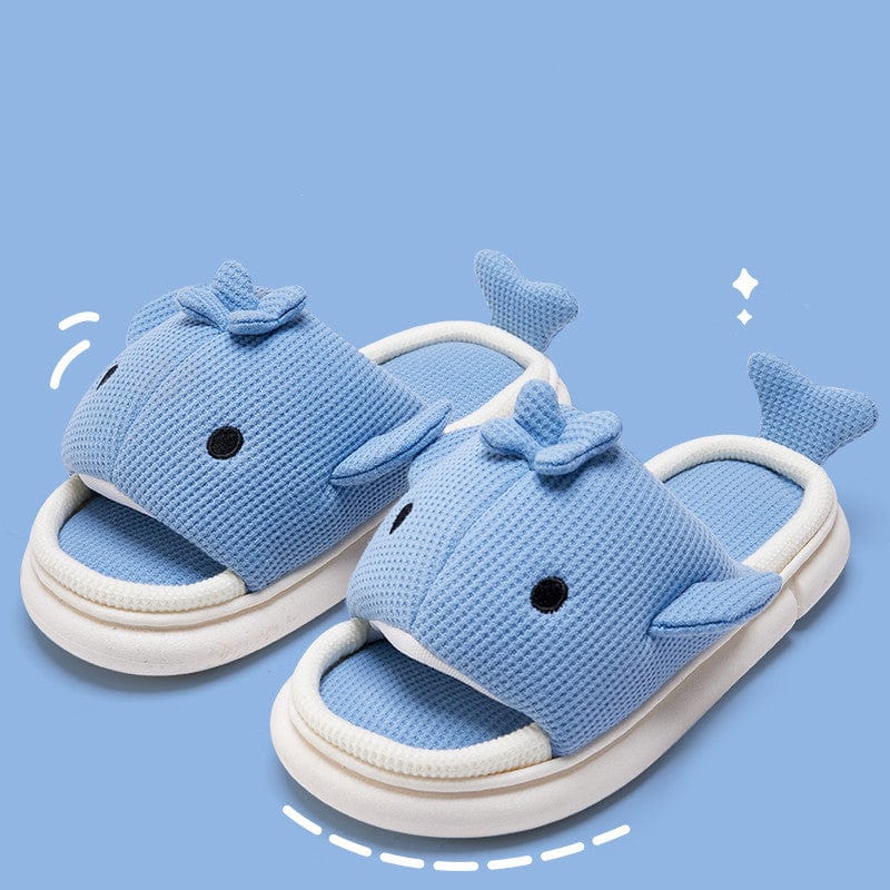 Cute Linen Shark Slippers For Indoor Home Shoes shoes fashion novaa